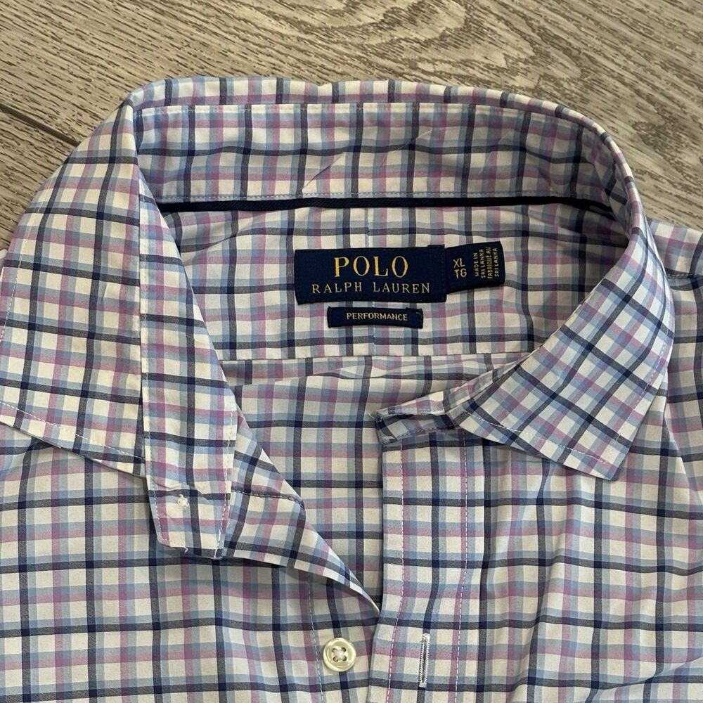 Polo Ralph Lauren Shirt Mens XL Plaid Performance Classic Fit Button Up Casual - Picture 4 of 8